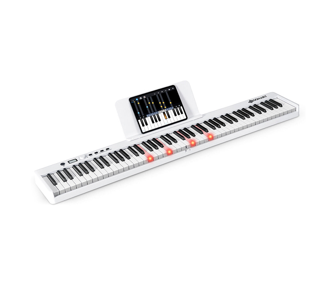 88-Key Folding Electric Lighted Piano Full-Size Portable Keyboard MIDI