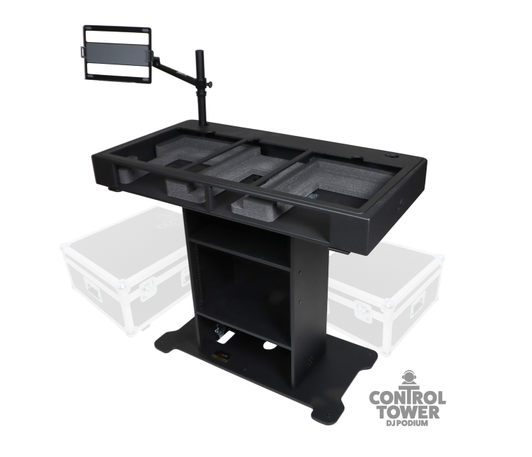 ProX XZF-DJXLCTBLCASE - Control Tower. Fits 2x CDJ3000-DJM-A9/2x Rane12 -72/OPUS-QUAD. Incl 2 Flight cases