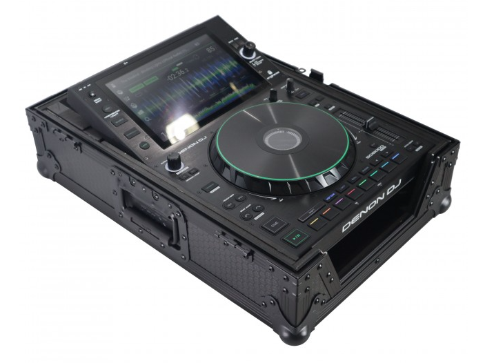 ProX XS-CDBL - Flight Case for Pioneer CDJ-3000 DJS-1000 Denon SC6000 PRIME Large Format CD-Media Player Black on Black
