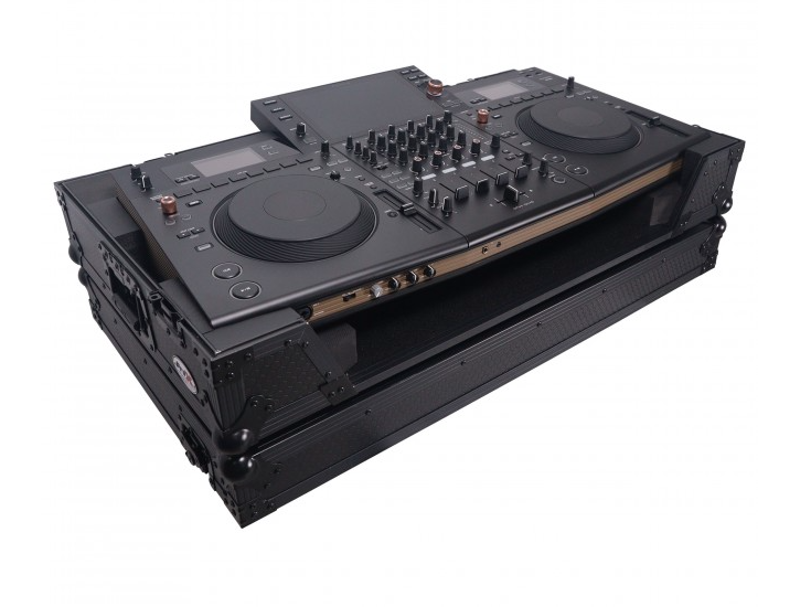 ProX XS-OPUSQUADWBL - ATA Flight Style Road Case For Pioneer OPUS-QUAD DJ Controller with 1U Rack Space and Wheels - Black Finish