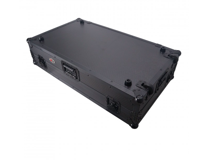 ProX XS-OPUSQUADWBL - ATA Flight Style Road Case For Pioneer OPUS-QUAD DJ Controller with 1U Rack Space and Wheels - Black Finish