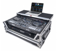 ProX XS-RANEFOURWLT - ATA Flight Style Road Case For RANE Four or RANE Performer DJ Controller with Laptop Shelf 1U Rack Space and Wheels