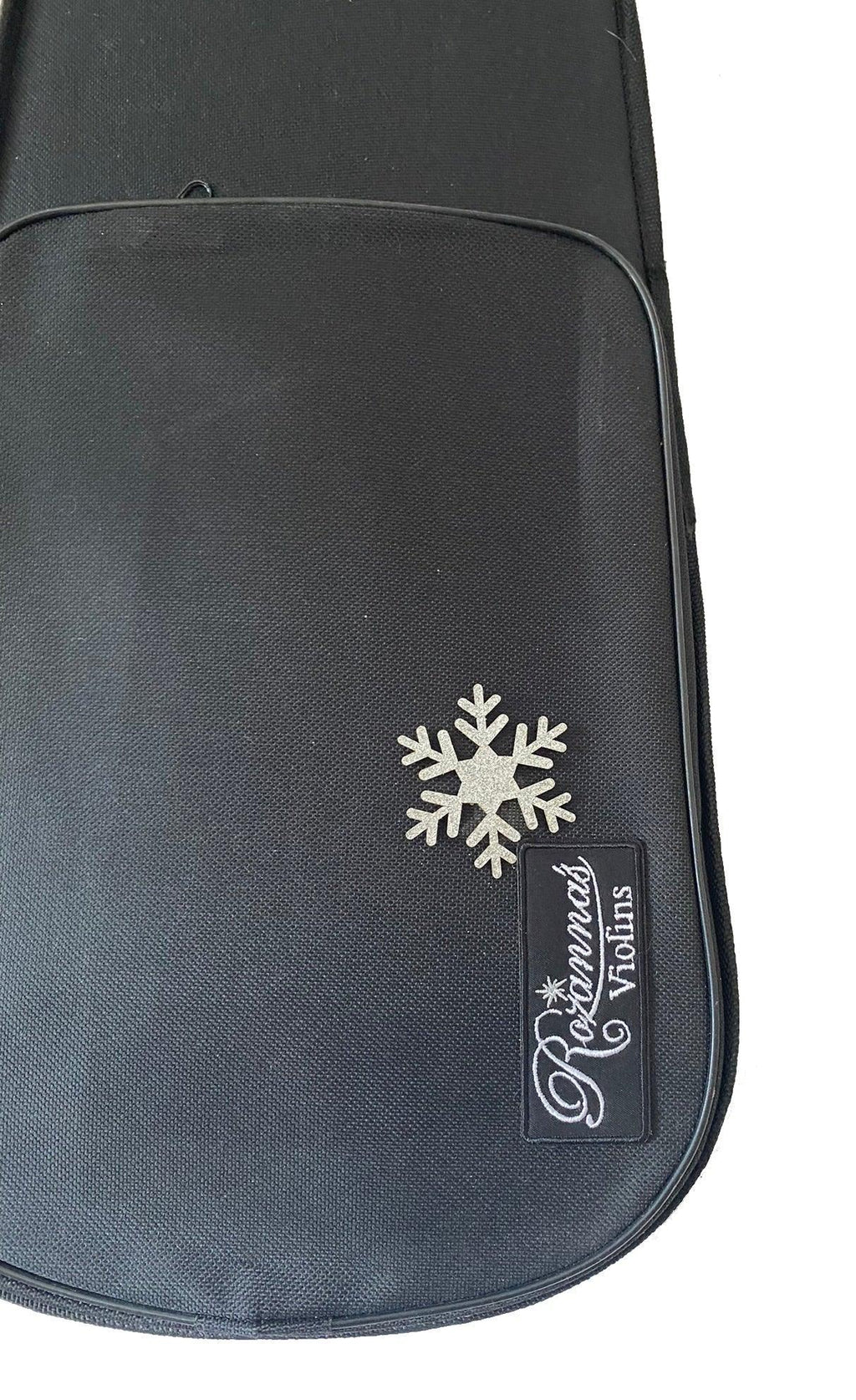 Snowflake Fuchsia Sparkle Violin Outfit | Carbon Fiber Bow & Case