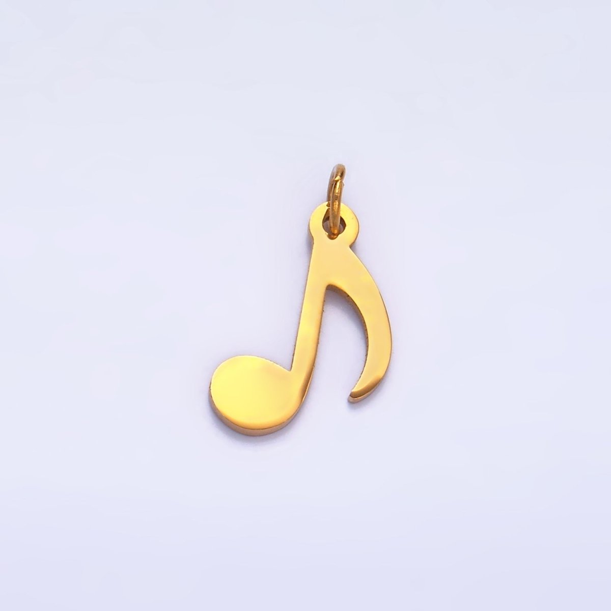 Stainless Steel 14mm Quaver Eight Note ♪ Music Symbol Charm in Gold & Silver | P1364