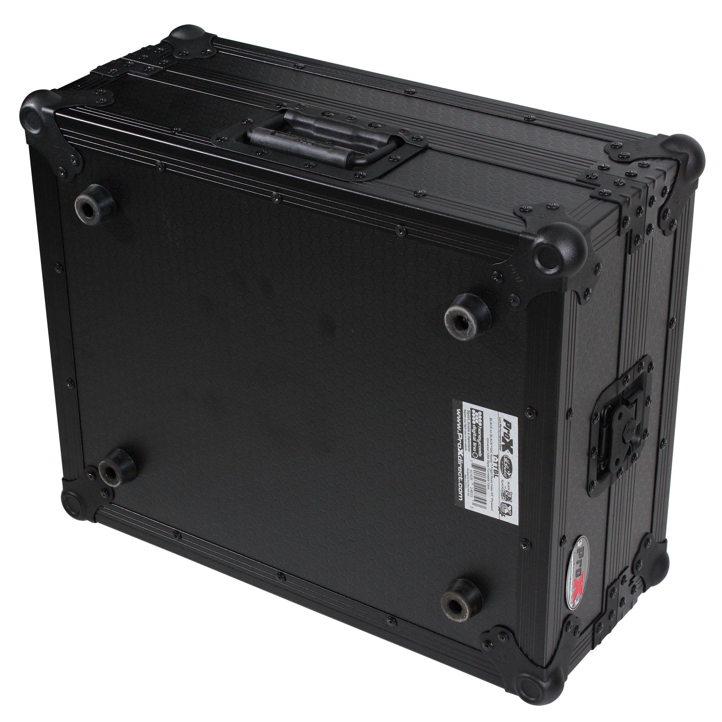 ProX T-TTBL - Flight Case for Turntable - Universal W-Foam Kit | Black on Black