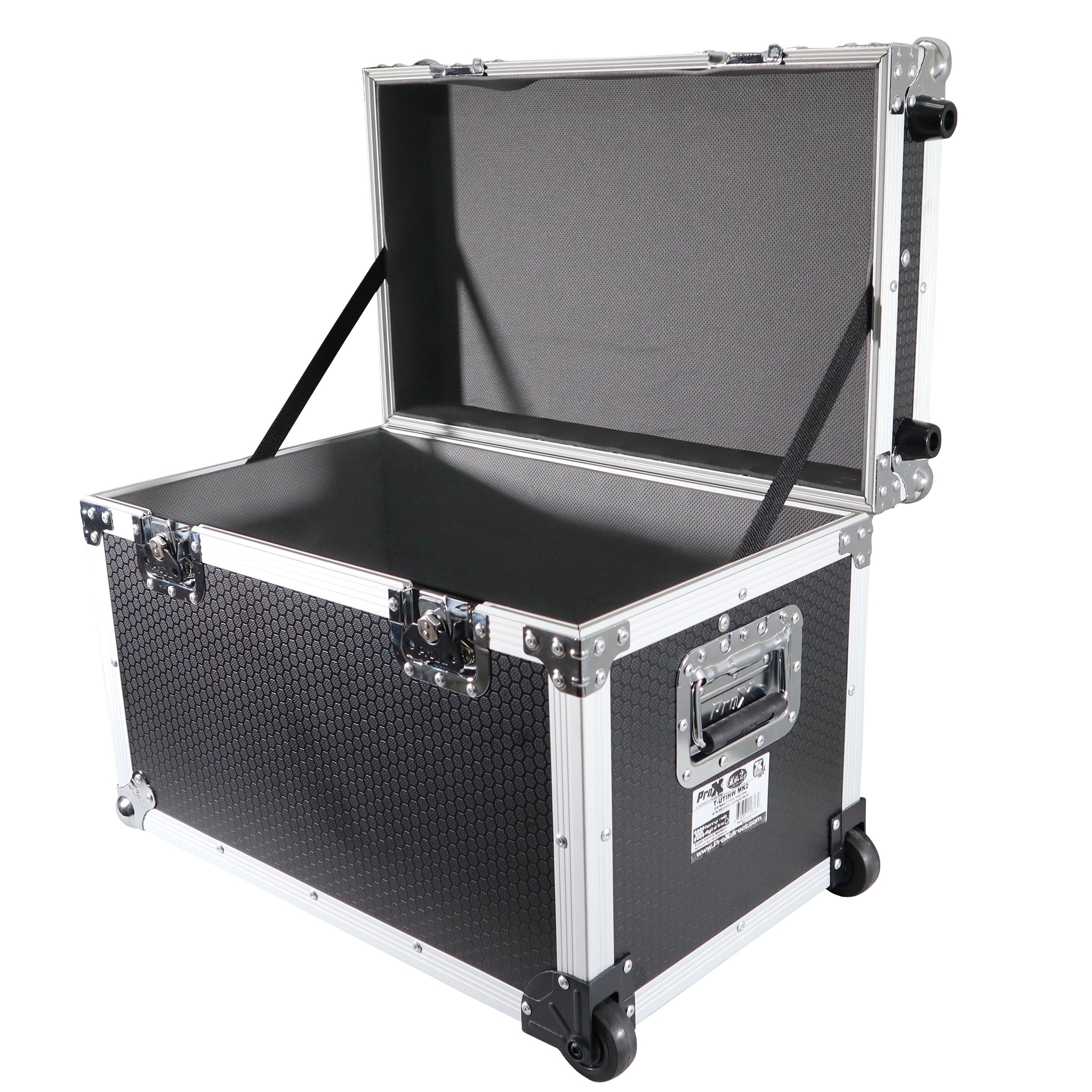 ProX T-UTIHWMK2 - Rolling Utility Case W/ Retractable Handle and Low-Profile Recessed Wheels 17x24.5x15" Exterior For Cabales/100 LP Vinyl Records