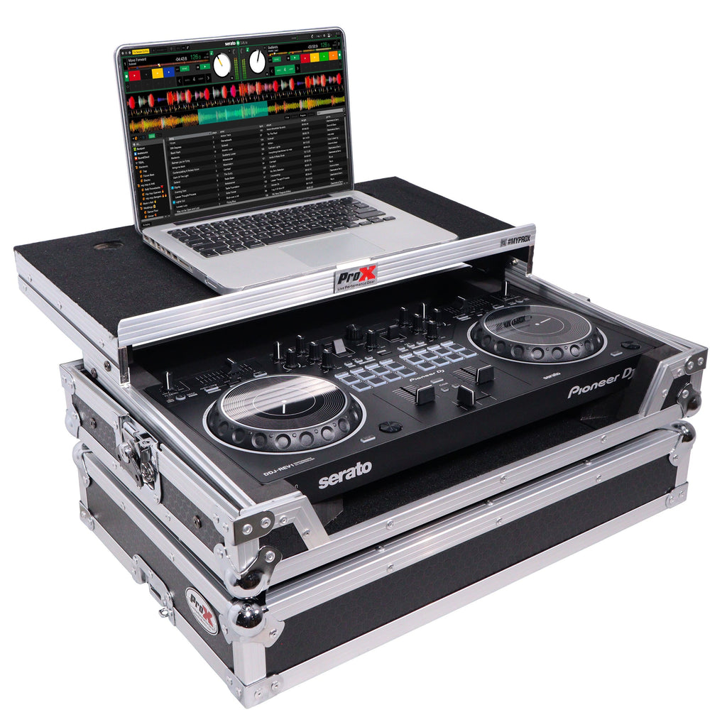 ProX X-DDJREV1LT - ATA Flight Case For Pioneer DDJ-REV1 DJ Controller with Laptop Shelf