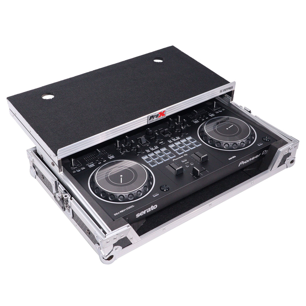 ProX X-DDJREV1LT - ATA Flight Case For Pioneer DDJ-REV1 DJ Controller with Laptop Shelf