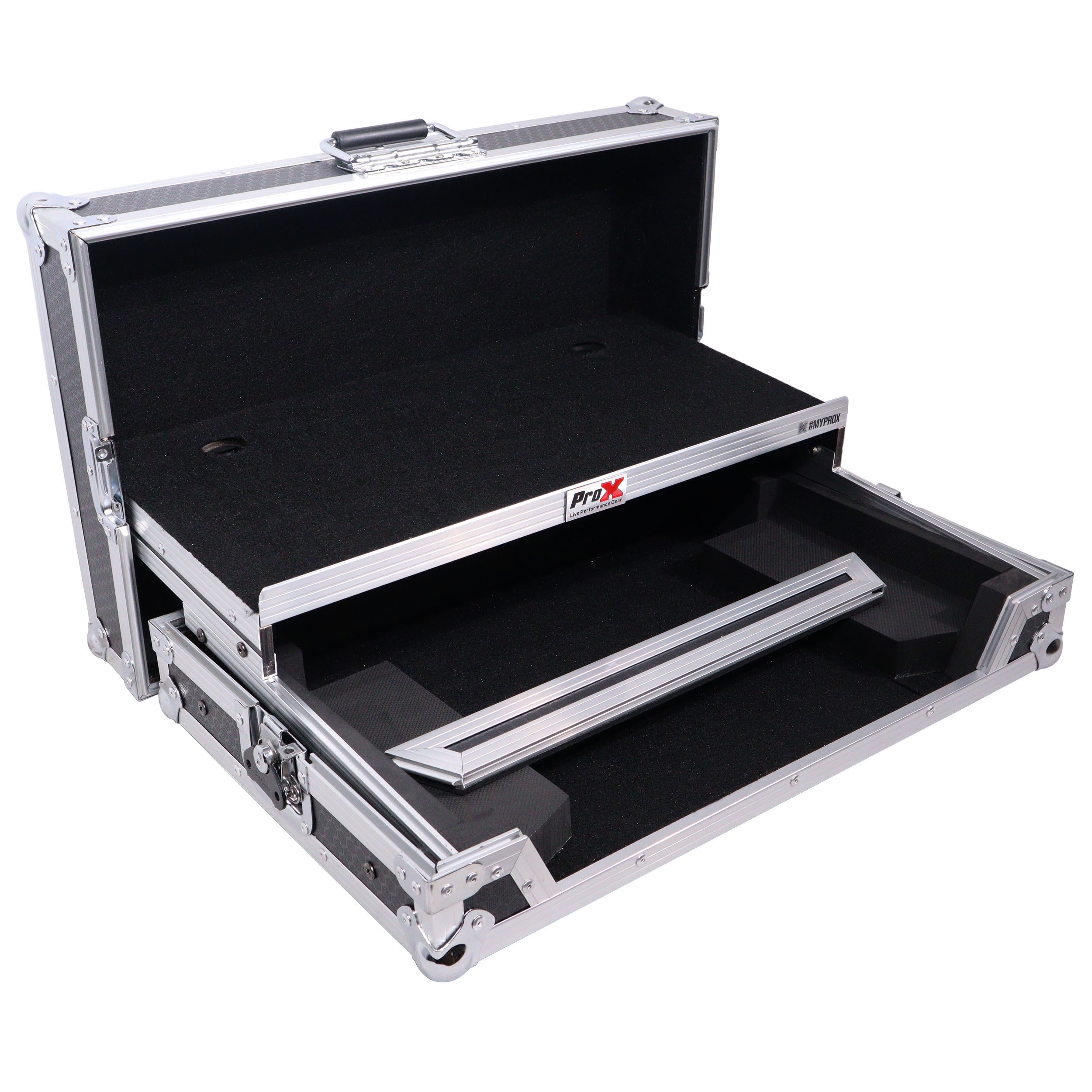 ProX X-DDJREV1LT - ATA Flight Case For Pioneer DDJ-REV1 DJ Controller with Laptop Shelf