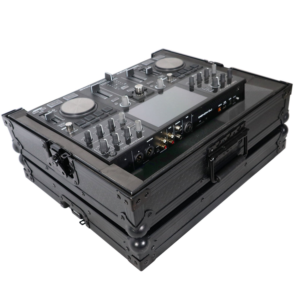 ProX X-PRIMEGOBL - ATA Style Flight Travel Case for Denon DJ Prime Go Digital Controller - Black On Black