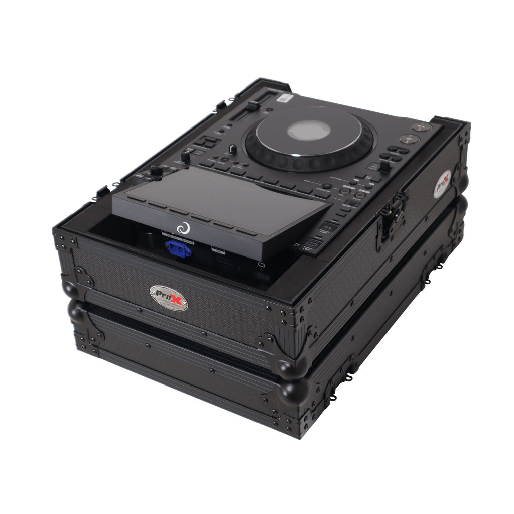 ProX XS-CDXBL - Black ATA Flight Case for AlphaTheta CDJ-3000X Pioneer CDJ-3000 DJ Media Player with Heavy-Duty Protection