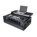ProX XS-DDJREV5WLTBLLED - ATA Flight Style Road Case For Pioneer DDJ-REV5 DJ Controller with Laptop Shelf 1U Rack Space Wheels and LED Black Finish