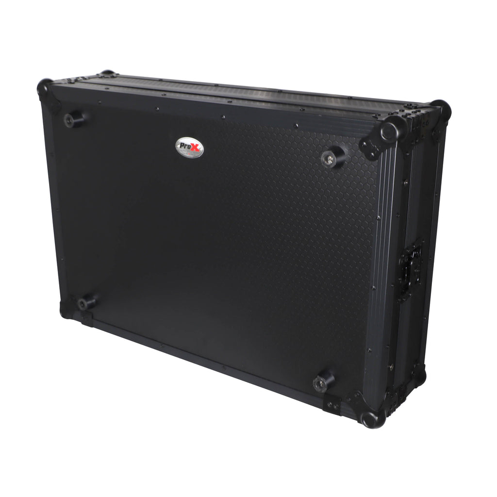 ProX XS-FLX10LTBL - Pioneer DDJ-FLX10 or DDJ-GRV6 with Sliding Laptop Shelf ATA Flight Style Road Case Black Finish Slim Case