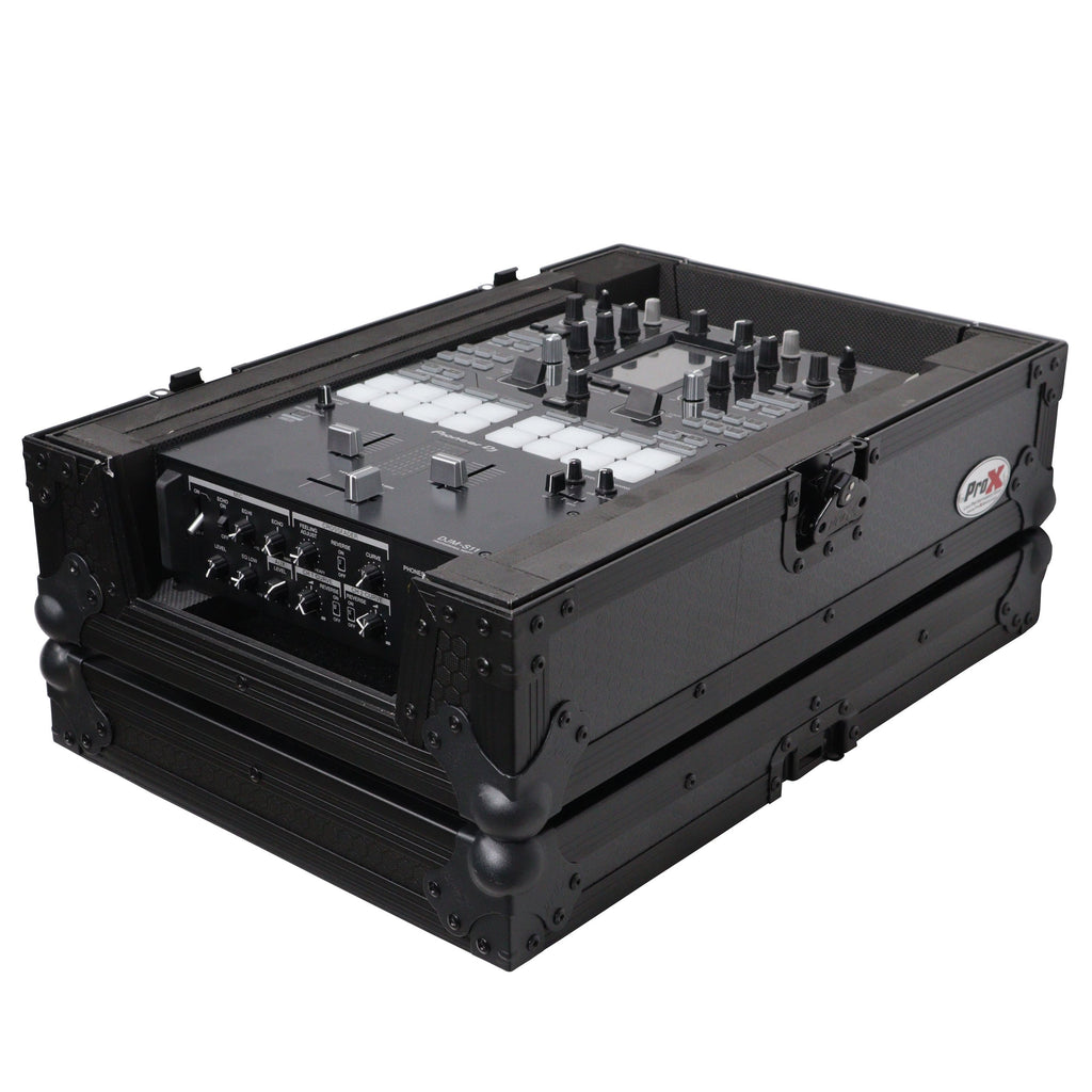 ProX XS-M11BL - ATA Flight Style Universal Road Case for Pioneer DJM S11 RANE SEVENTY 70 SEVENTY 72 MK2 Black Finish