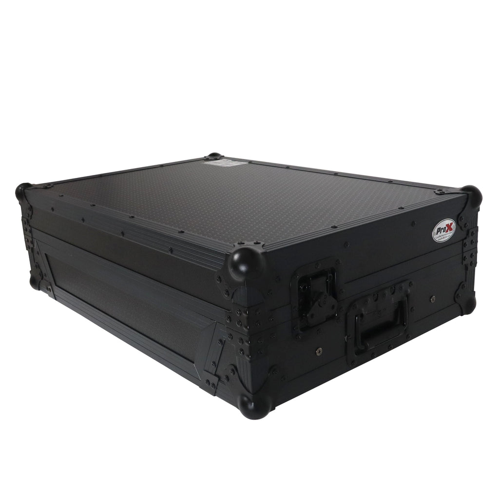 ProX XS-MIXON8 LTBL LED - ATA Flight Style Road Case For Mixon 8 Pro with Laptop Shelf and LED Black Finish