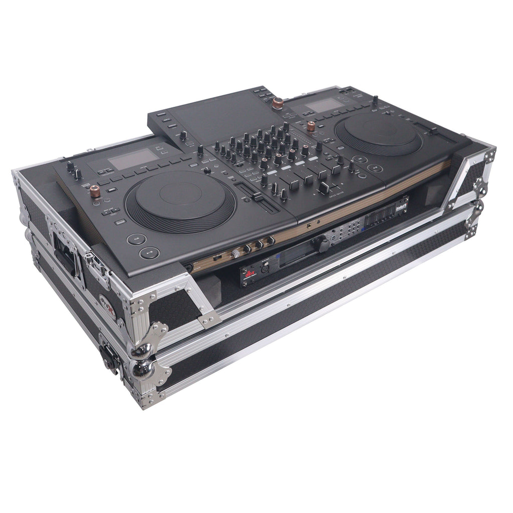 ProX XS-OPUSQUAD W - ATA Flight Style Road Case For Pioneer DJ OPUS-QUAD DJ Controller with 1U Rack Space and Wheels