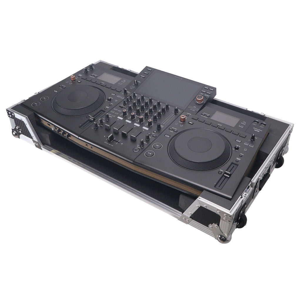 ProX XS-OPUSQUAD W - ATA Flight Style Road Case For Pioneer DJ OPUS-QUAD DJ Controller with 1U Rack Space and Wheels
