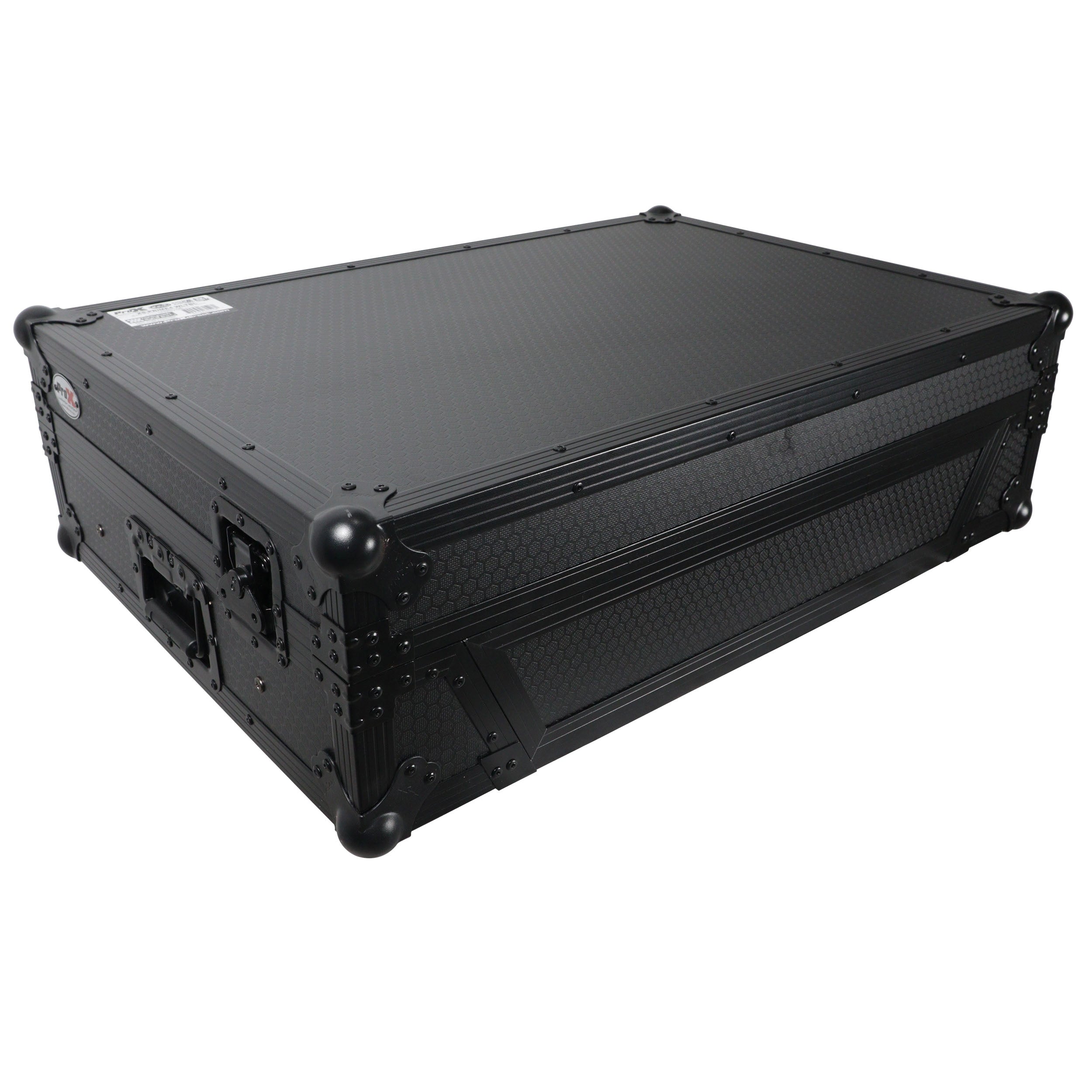 ProX XS-PRIME4WLTBL - ATA Flight Case For Denon PRIME 4 DJ Controller with Laptop Shelf 1U Rack Space and Wheels - Black