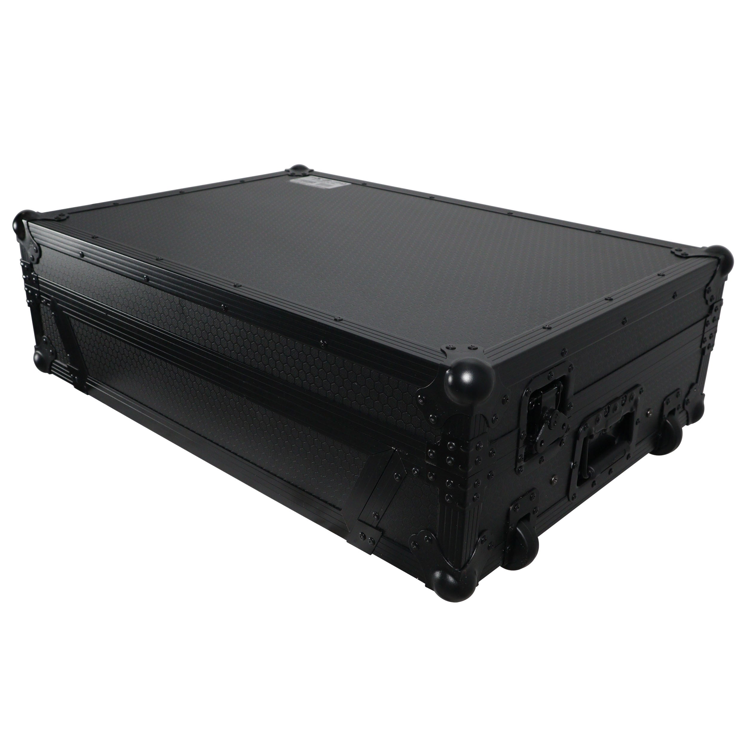 ProX XS-PRIME4WLTBL - ATA Flight Case For Denon PRIME 4 DJ Controller with Laptop Shelf 1U Rack Space and Wheels - Black