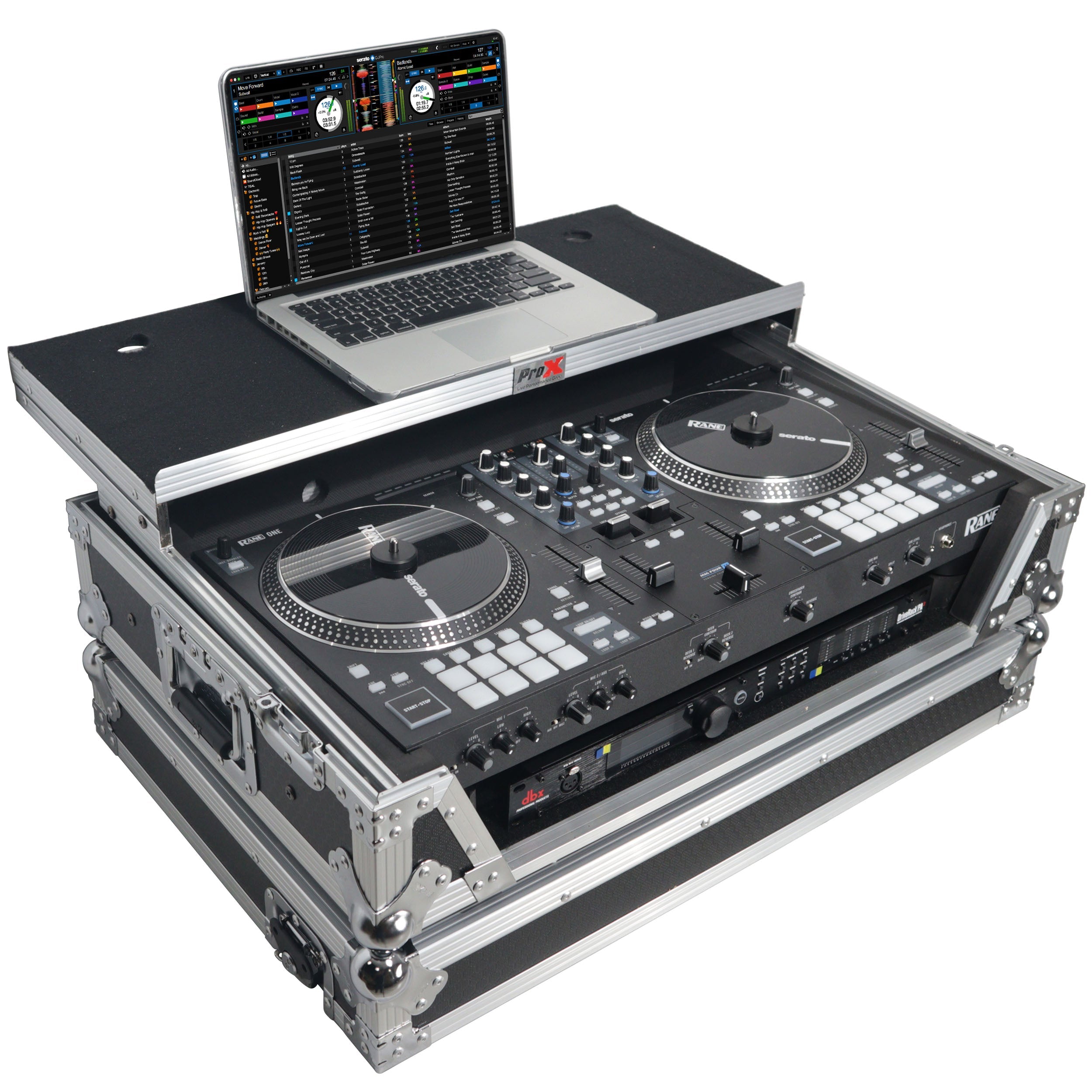ProX XS-RANEONE WLT - Flight Case For RANE ONE DJ Controller with Sliding Laptop Shelf, 1U Rack, and Wheels