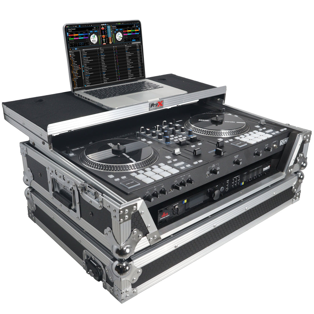 ProX XS-RANEONE WLT - Flight Case For RANE ONE DJ Controller with Sliding Laptop Shelf, 1U Rack, and Wheels