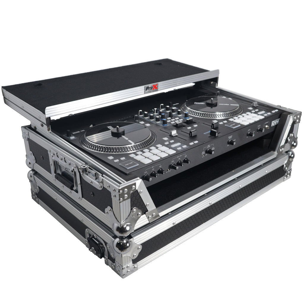 ProX XS-RANEONE WLT - Flight Case For RANE ONE DJ Controller with Sliding Laptop Shelf, 1U Rack, and Wheels