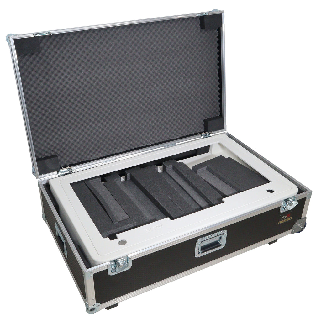 ProX XZF-DJCTWCASE - Control Tower DJ Podium with Road Cases for Pioneer DDJ-REV7 XDJ-XZ FLX10 RANE Four (White)