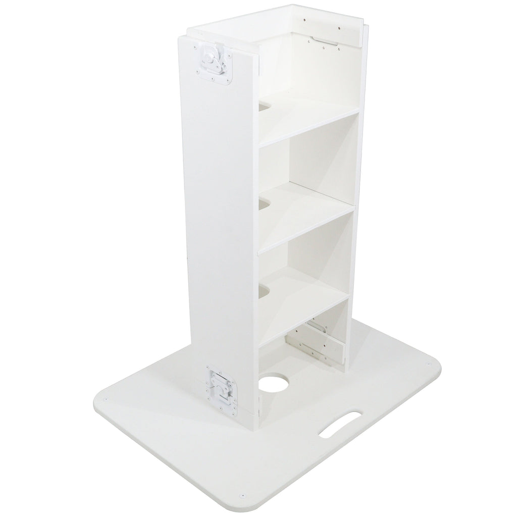 ProX XZF-DJCTWCASE - Control Tower DJ Podium with Road Cases for Pioneer DDJ-REV7 XDJ-XZ FLX10 RANE Four (White)
